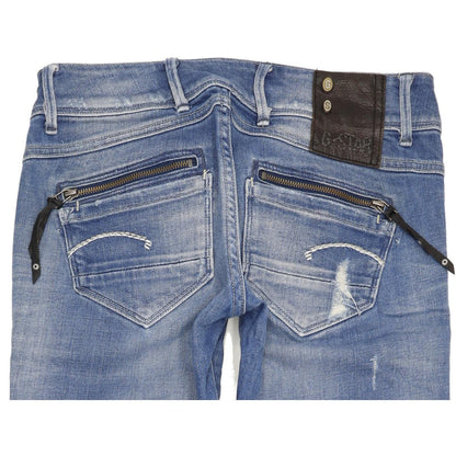 G-Star Fender Women Blue Skinny Slim Stretch Jeans W28 L33