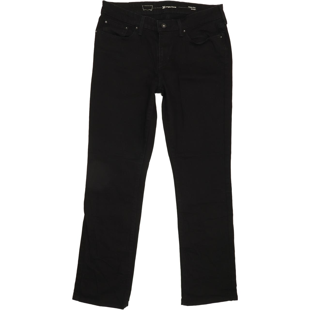 Levi's Slight Curve Women Black Straight Regular Stretch Jeans W30 L30