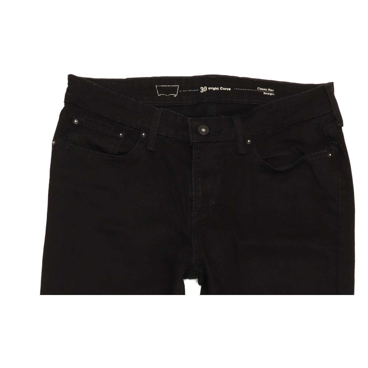 Levi's Slight Curve Women Black Straight Regular Stretch Jeans W30 L30
