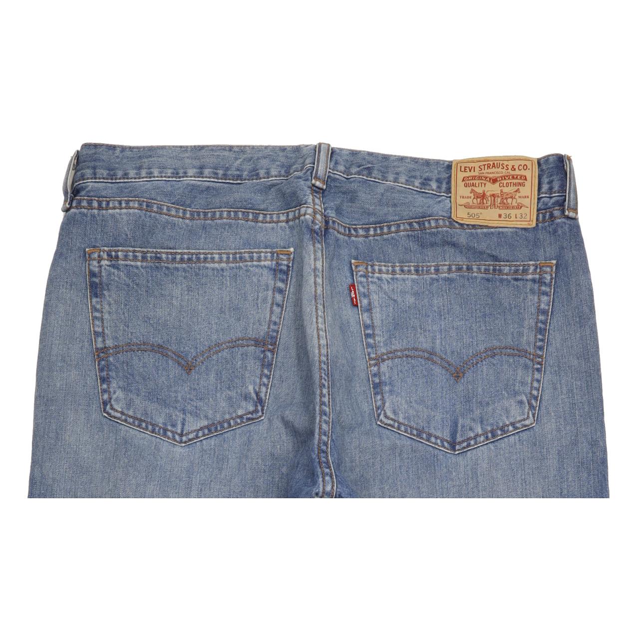 Levi's 505 Men Blue Straight Regular Jeans W36 L32