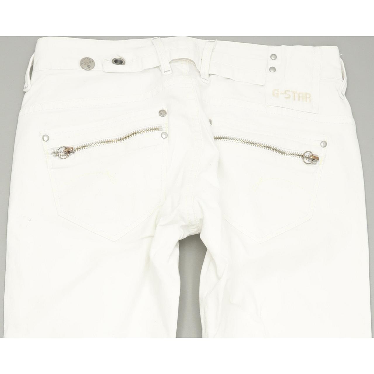G-Star Corvet Women White Tapered Regular Stretch Jeans W29 L30