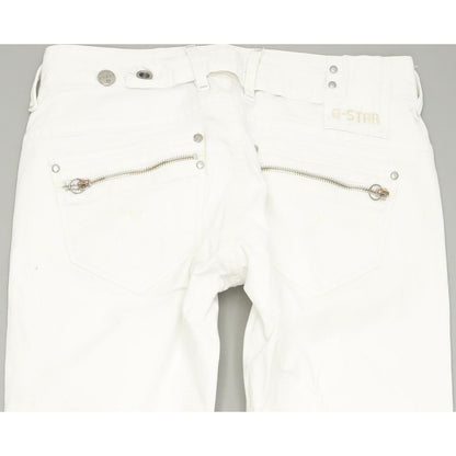G-Star Corvet Women White Tapered Regular Stretch Jeans W29 L30
