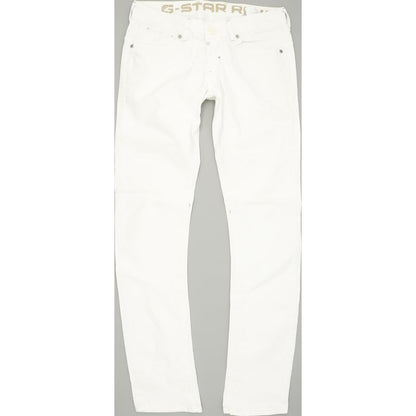 G-Star Corvet Women White Tapered Regular Stretch Jeans W29 L30