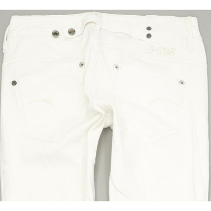 G-Star Women White Skinny Slim Stretch Jeans W26 L32