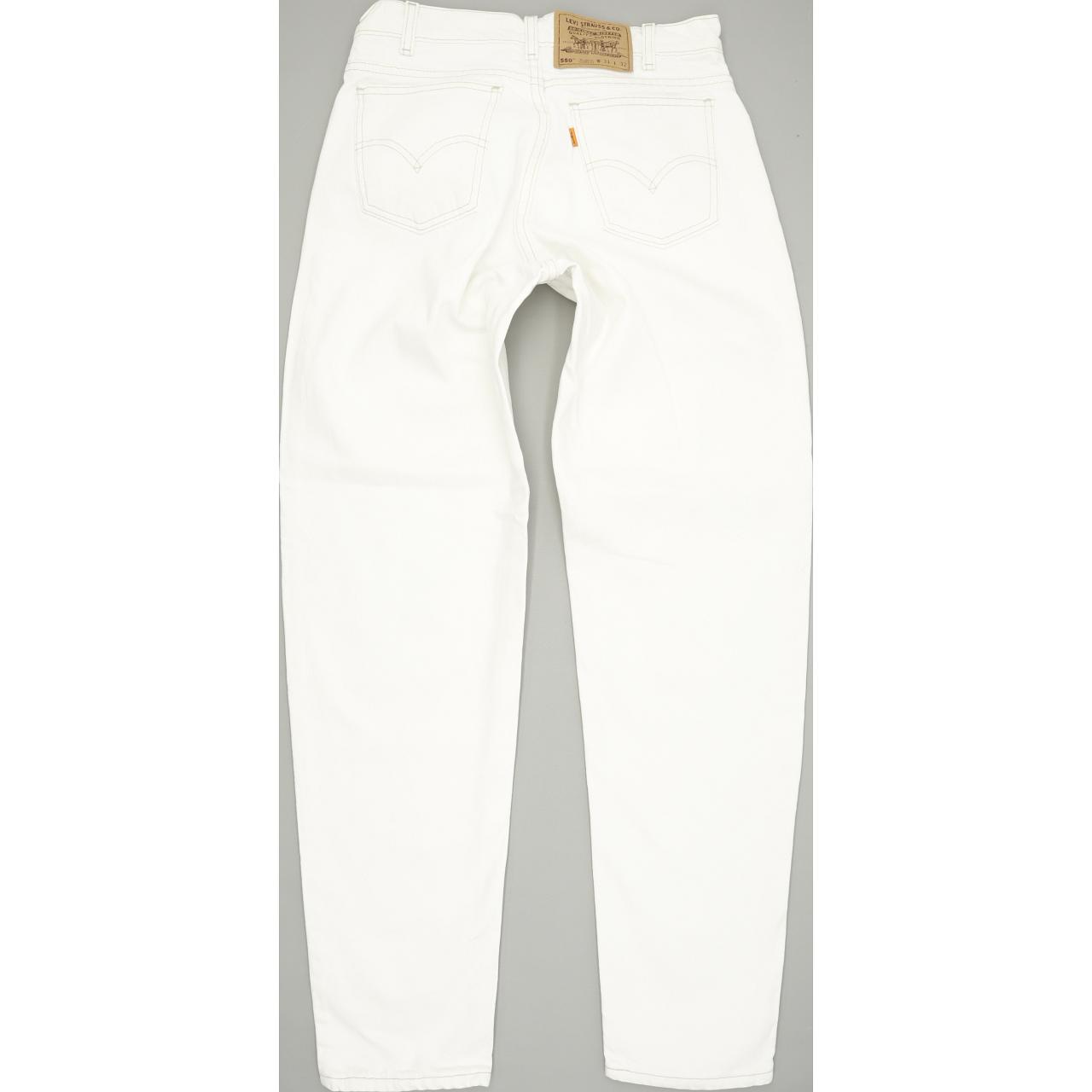 Levi's 550 Made in USA White Tapered Relaxed Mom Jeans High Waisted W31 L32