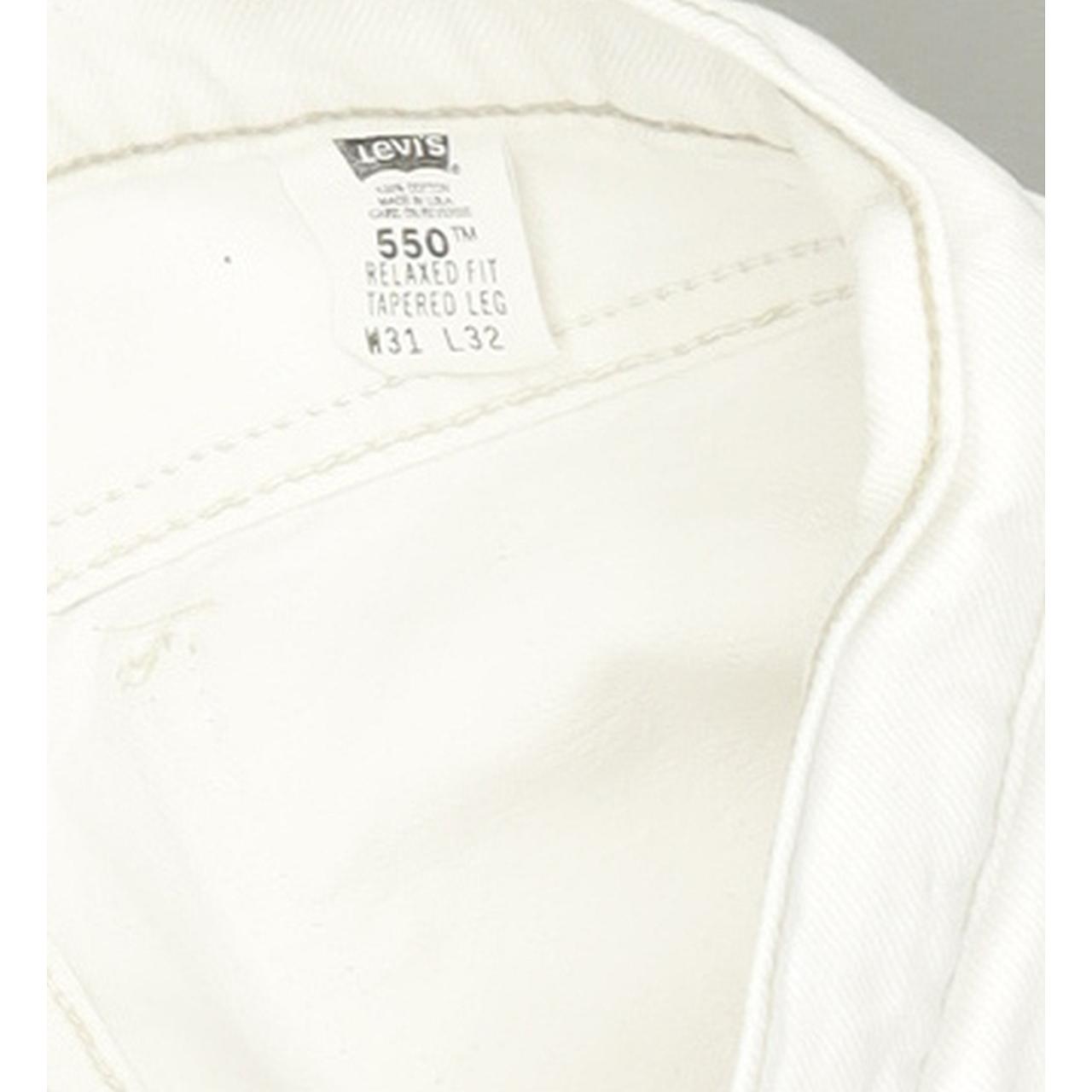Levi's 550 Made in USA White Tapered Relaxed Mom Jeans High Waisted W31 L32