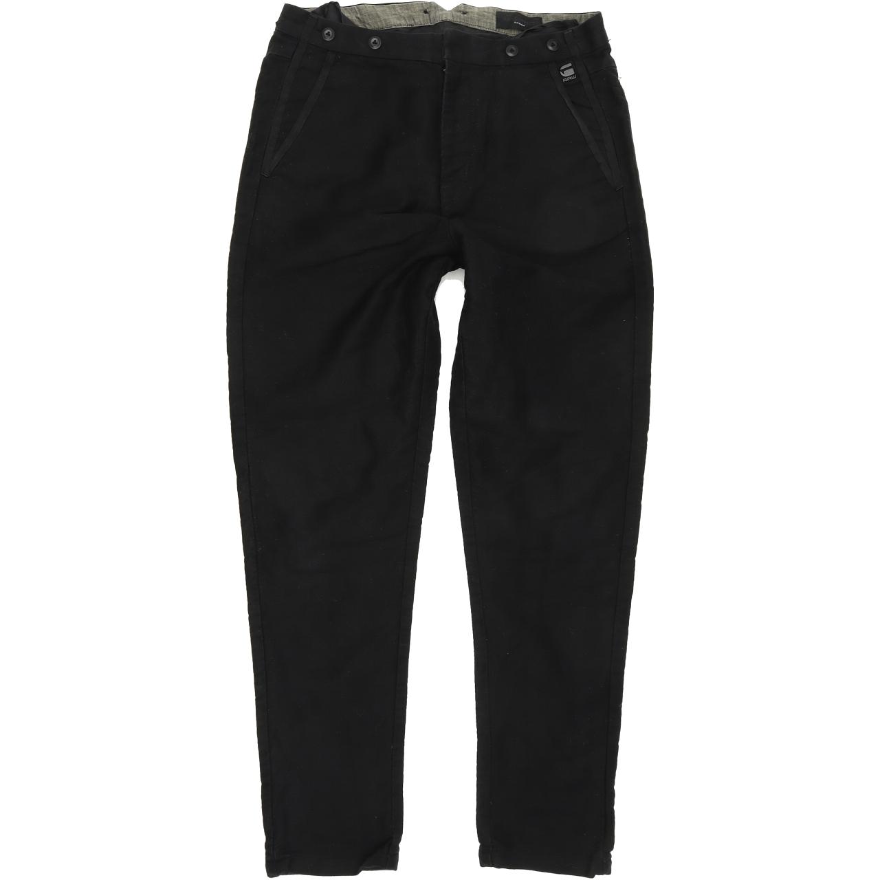 G-Star Mae Black Tapered Regular Chino Jeans High Waisted W27 L32