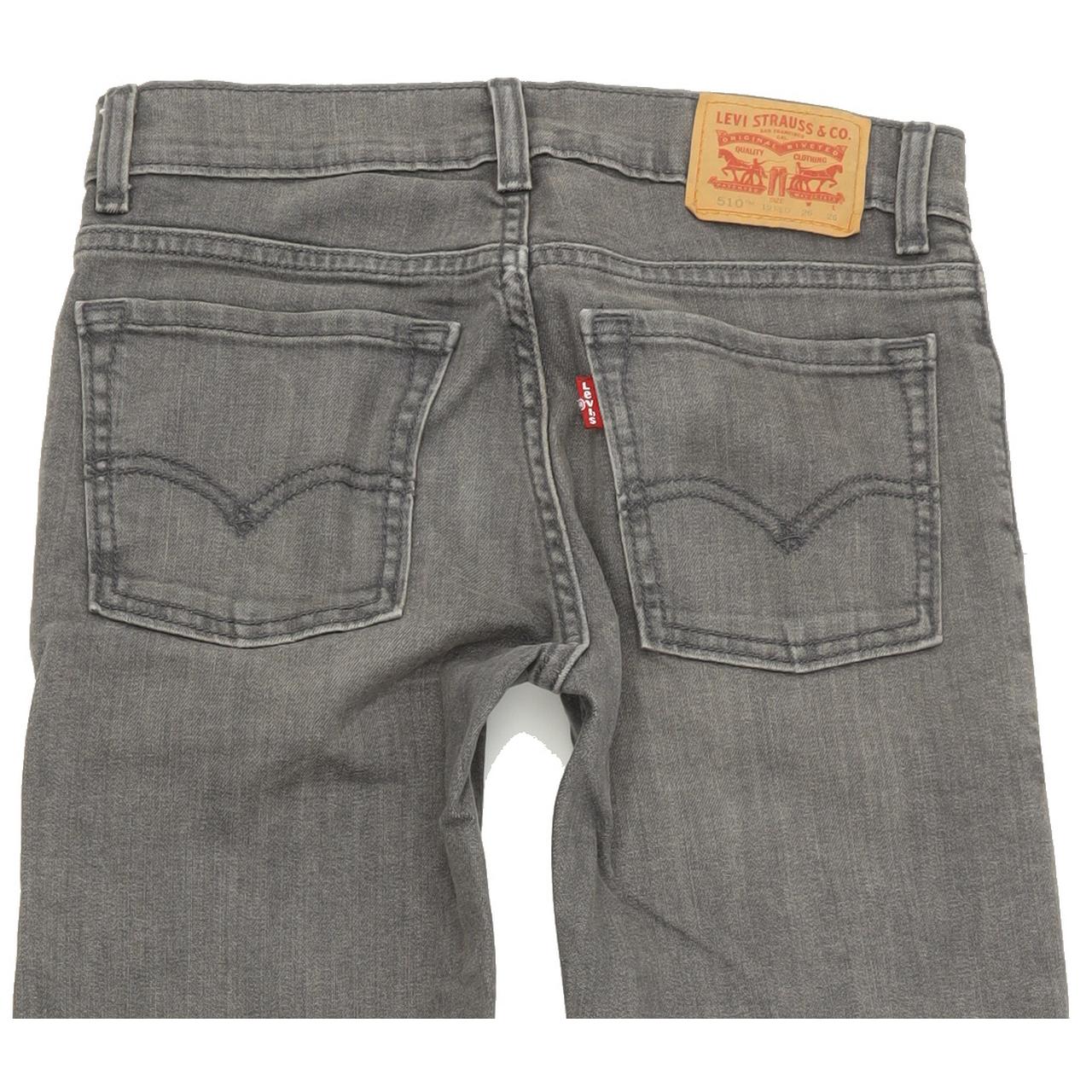 Levi's 510 Kids Grey Skinny Slim Stretch Jeans W26 L28