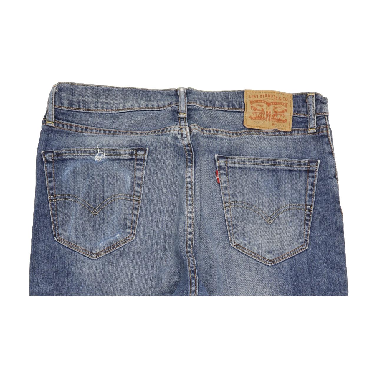 Levi's 751 Men Blue Straight Regular Jeans W34 L33