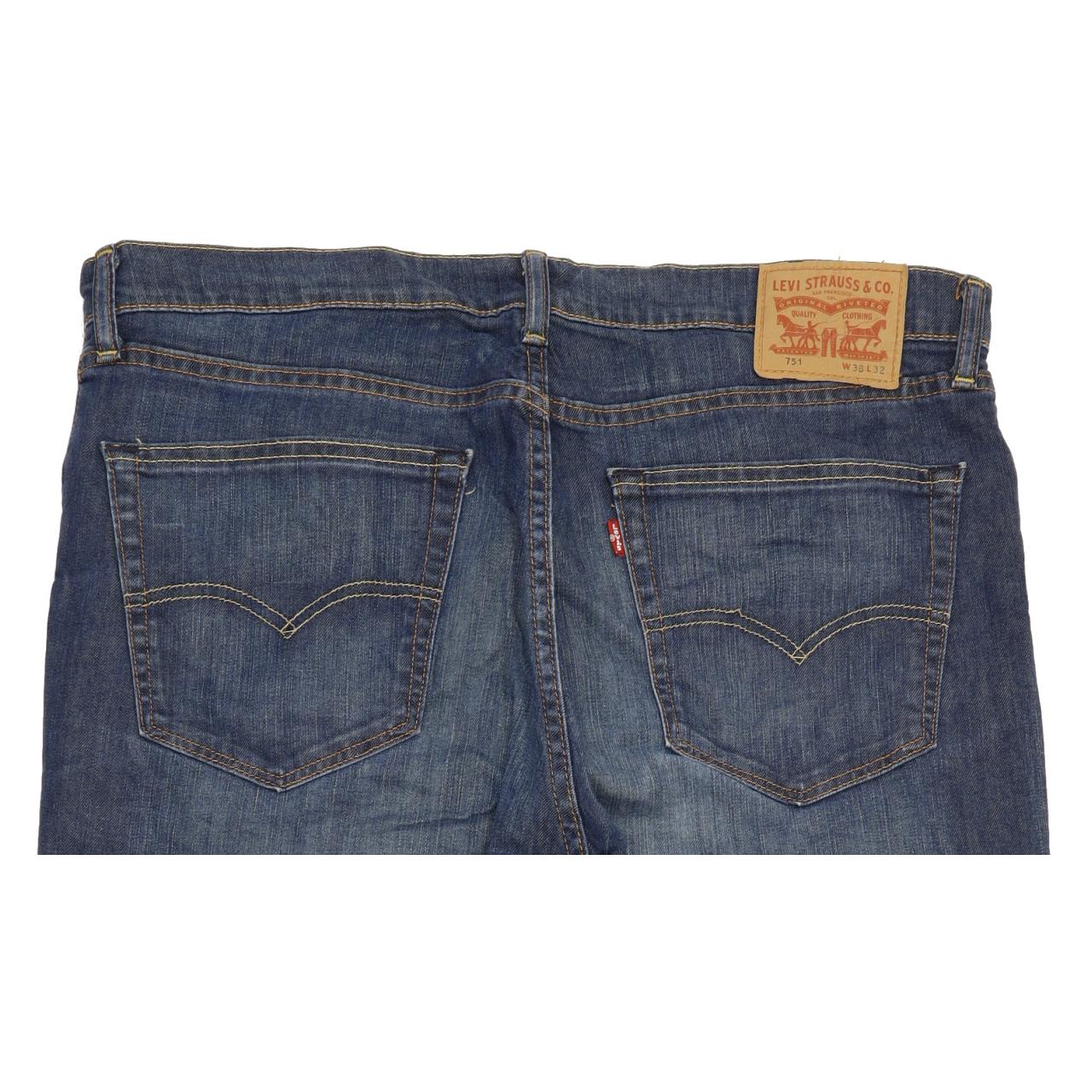 Levi's 751 Men Blue Straight Regular Stretch Jeans W38 L30