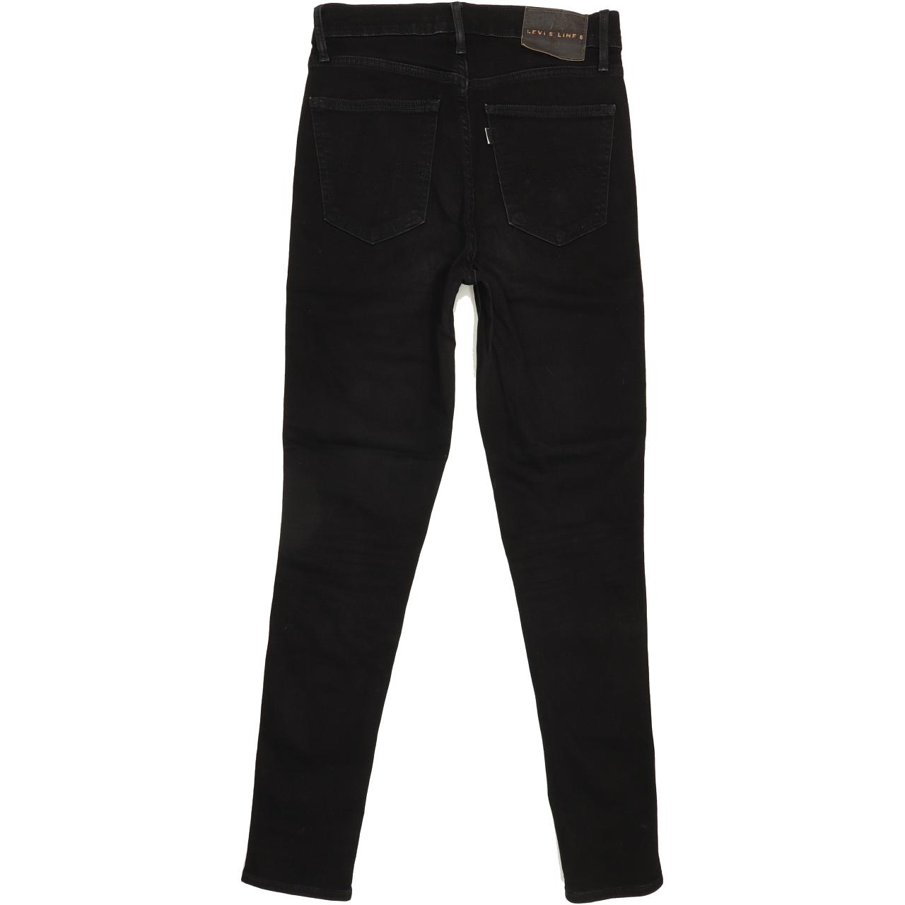 Levi's Line 8 Women Black Skinny Slim Stretch Jeans W26 L29