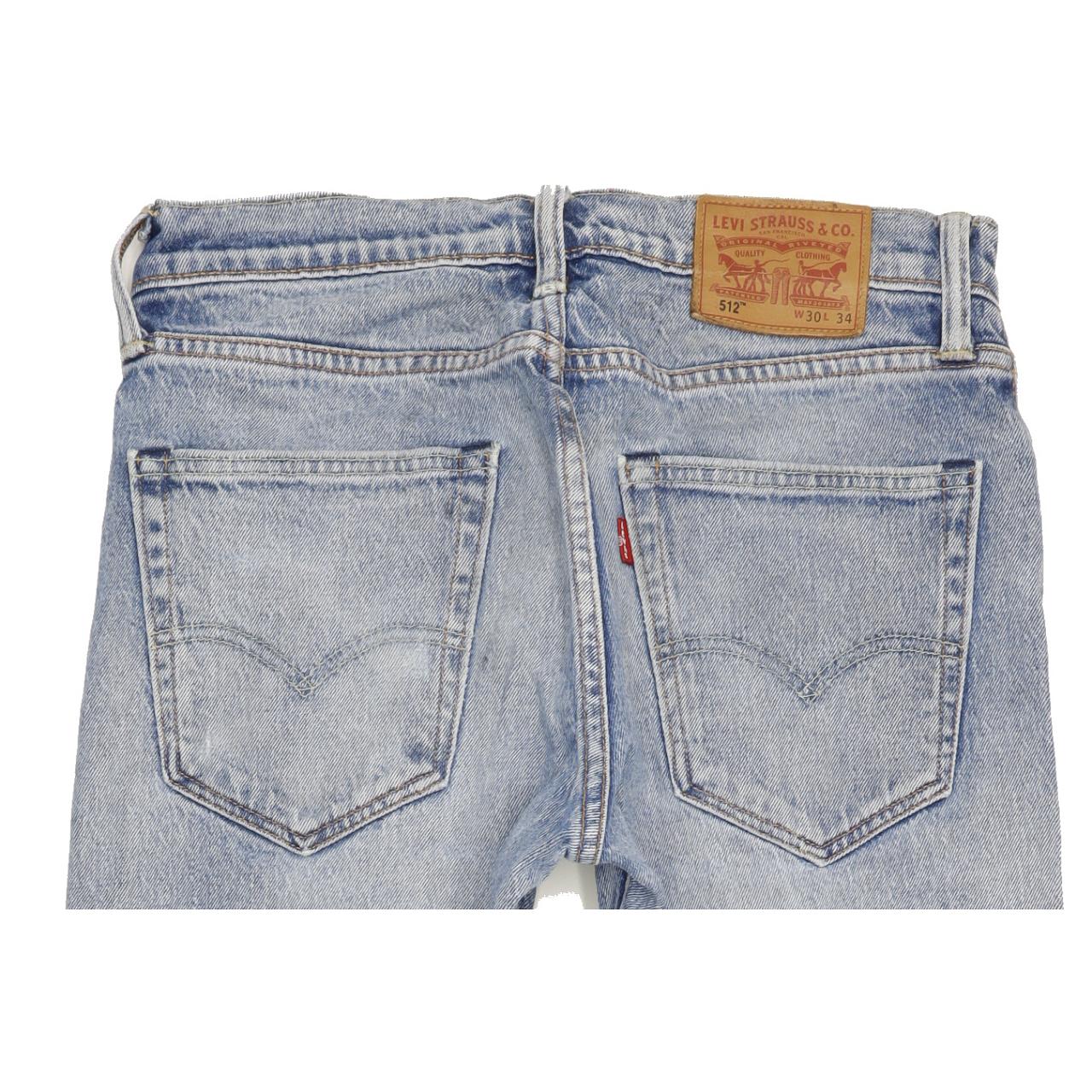 Levi's 512 Men Blue Tapered Slim Stretch Jeans W30 L33