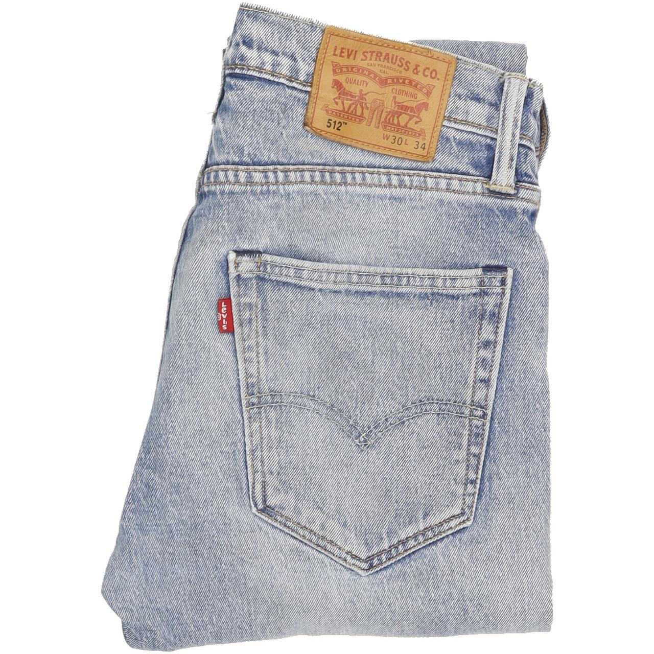 Levi's 512 Men Blue Tapered Slim Stretch Jeans W30 L33