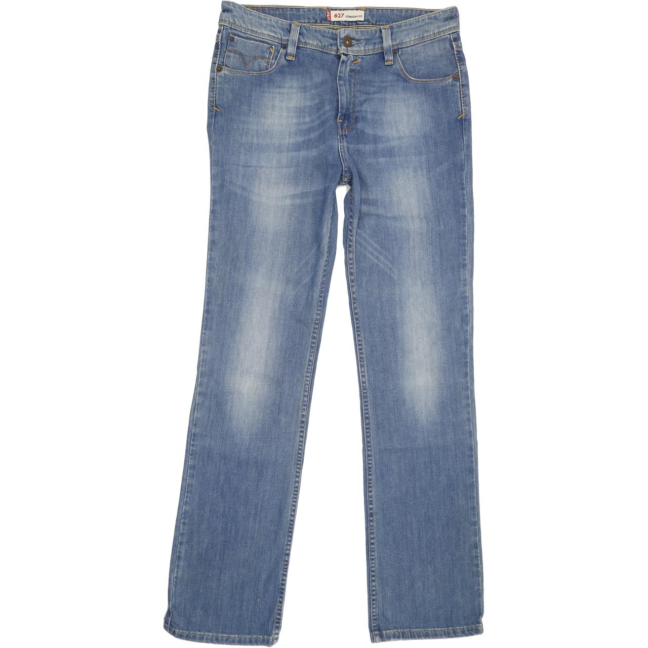 Levi's 627 Women Blue Straight Regular Stretch Jeans W31 L32