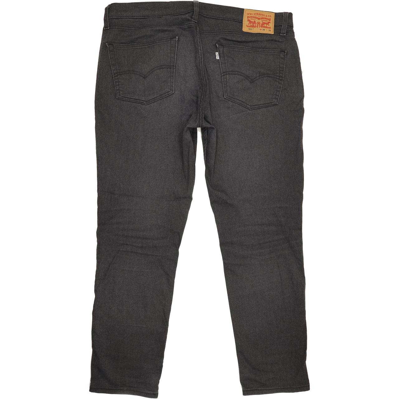 Levi's 511 Men Charcoal Straight Slim Stretch Jeans W37 L31