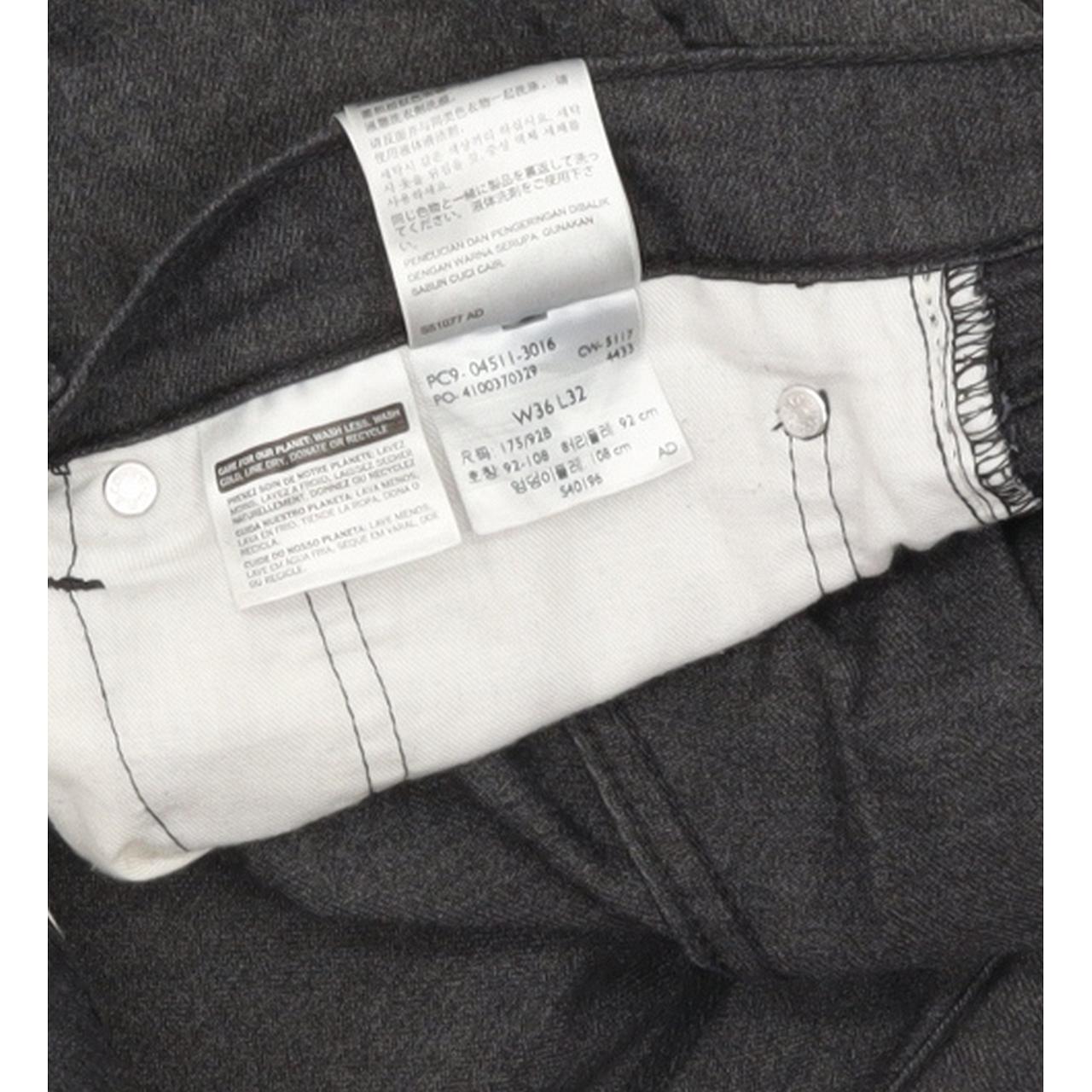 Levi's 511 Men Charcoal Straight Slim Stretch Jeans W37 L31