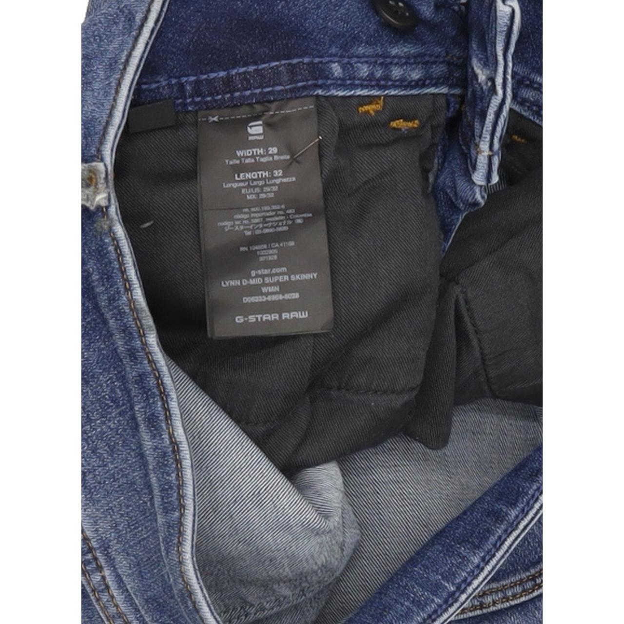 G-Star Lynn Women Blue Skinny Slim Stretch Jeans W29 L32