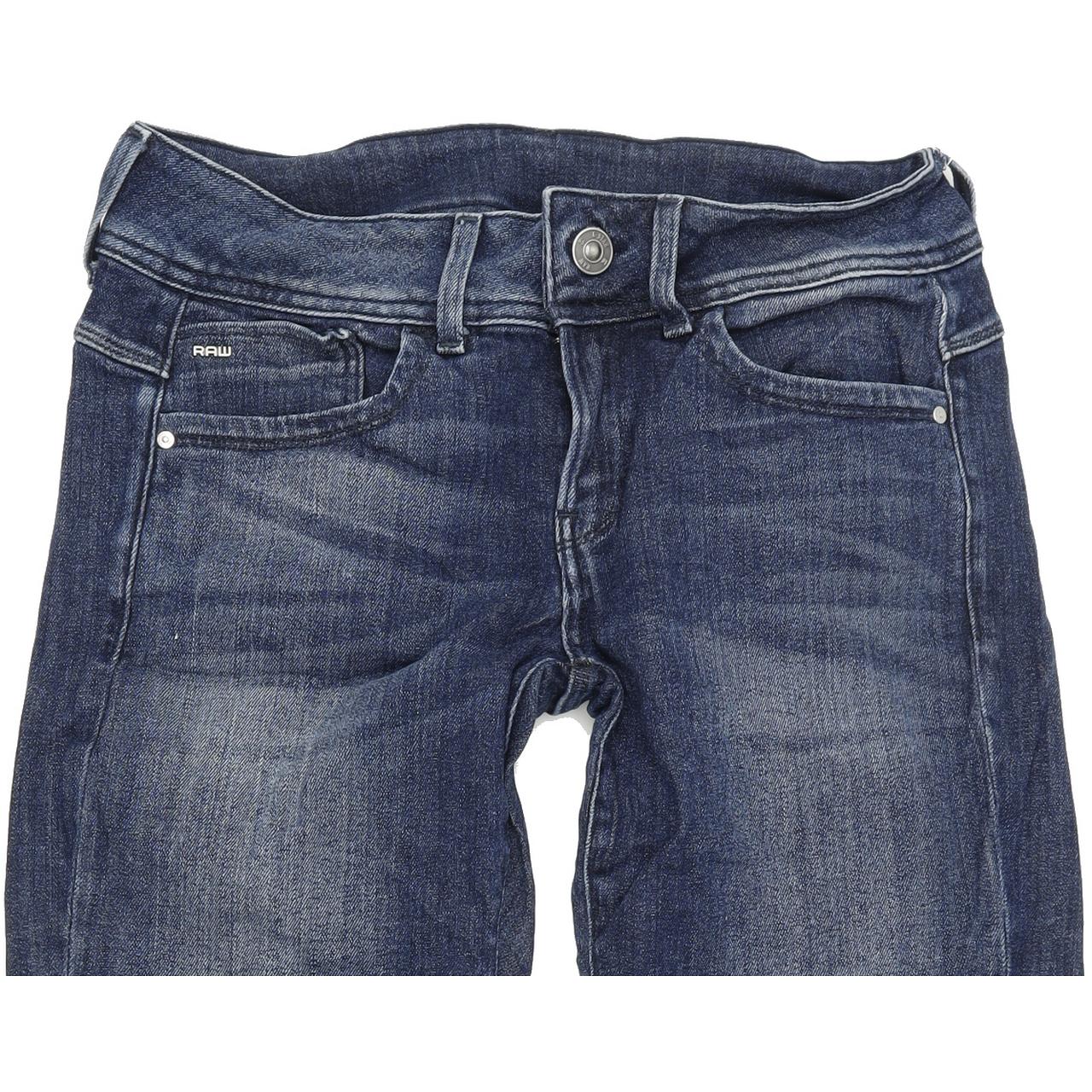 G-Star Lynn-B D-Mid Women Blue Skinny Slim Capri Stretch Jeans W27 L28