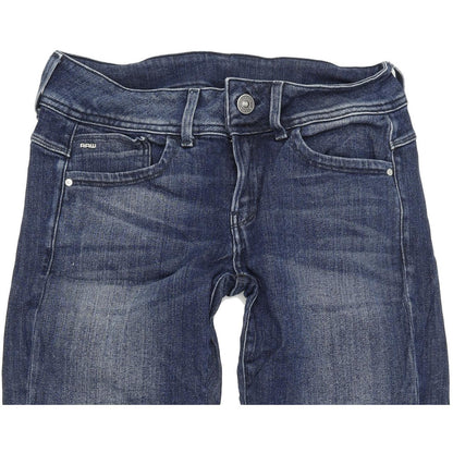 G-Star Lynn-B D-Mid Women Blue Skinny Slim Capri Stretch Jeans W27 L28