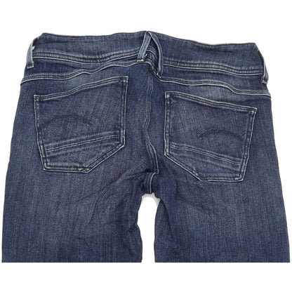 G-Star Lynn-B D-Mid Women Blue Skinny Slim Capri Stretch Jeans W27 L28