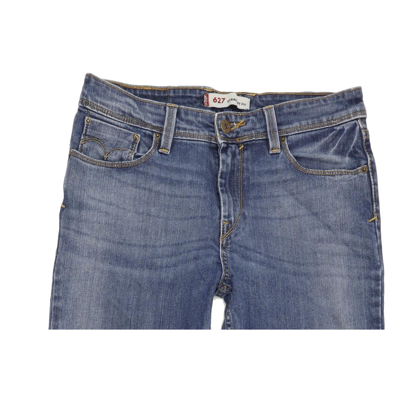 Levi's 627 Women Blue Straight Regular Stretch Jeans W28 L31