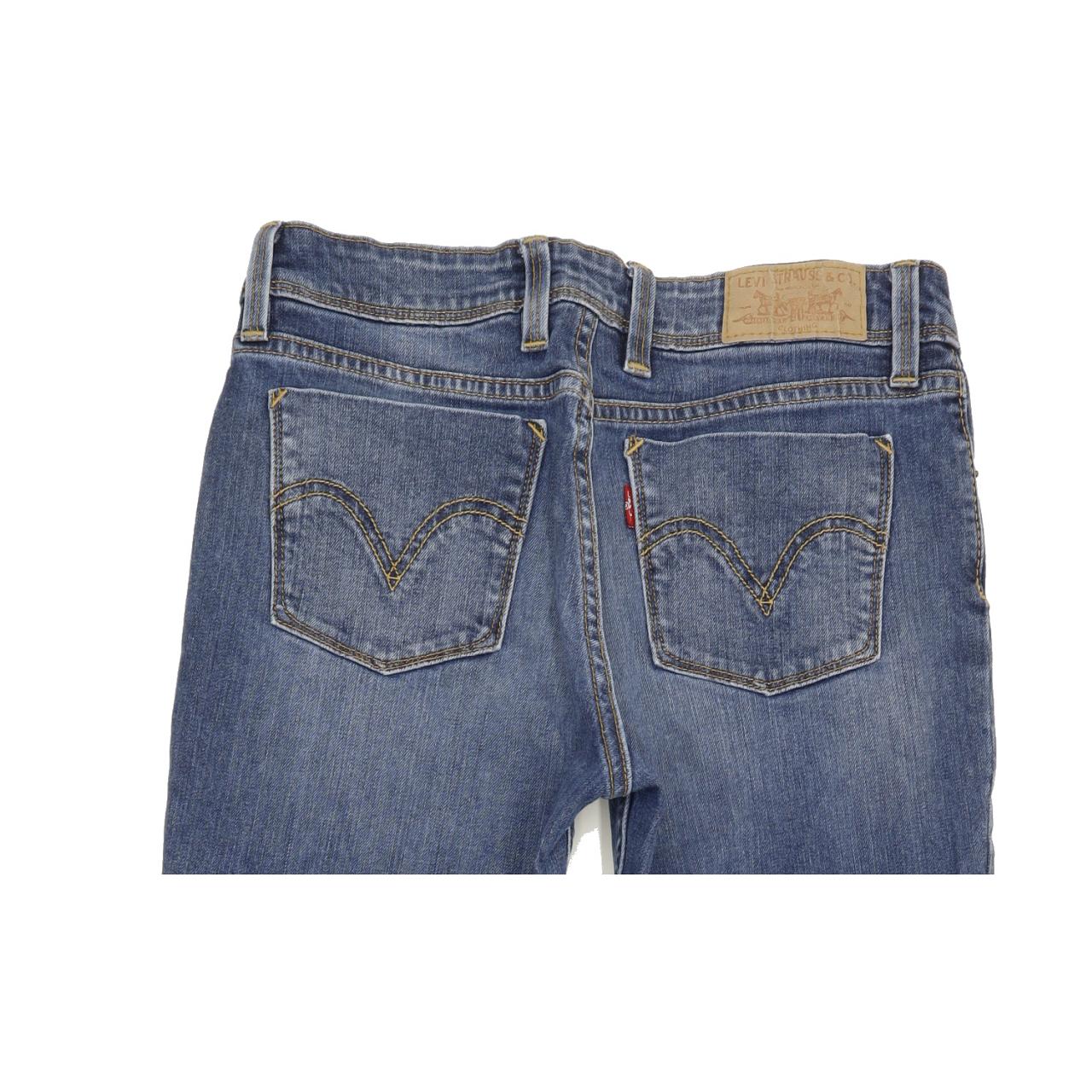 Levi's 627 Women Blue Straight Regular Stretch Jeans W28 L31