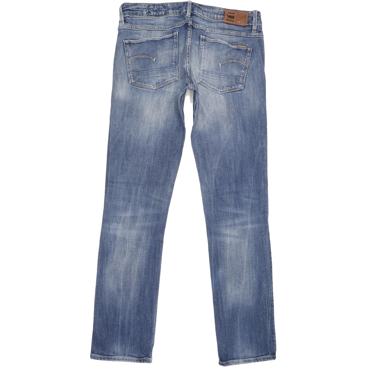 G-Star 3301 Women Blue Straight Slim Jeans W28 L31