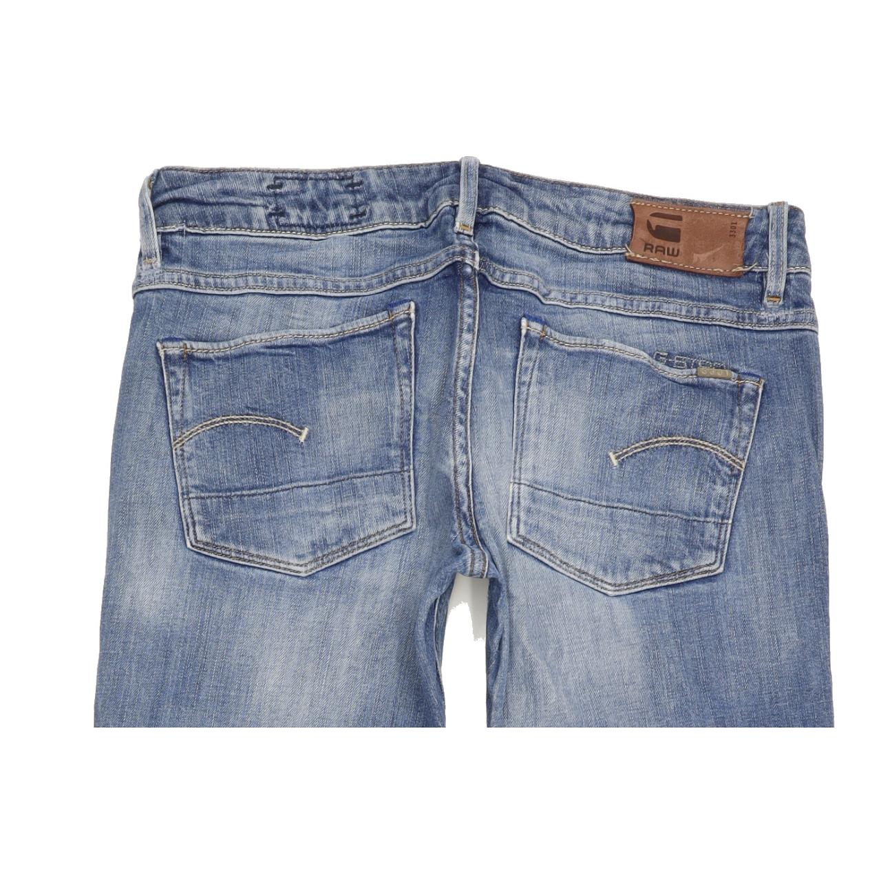 G-Star 3301 Women Blue Straight Slim Jeans W28 L31
