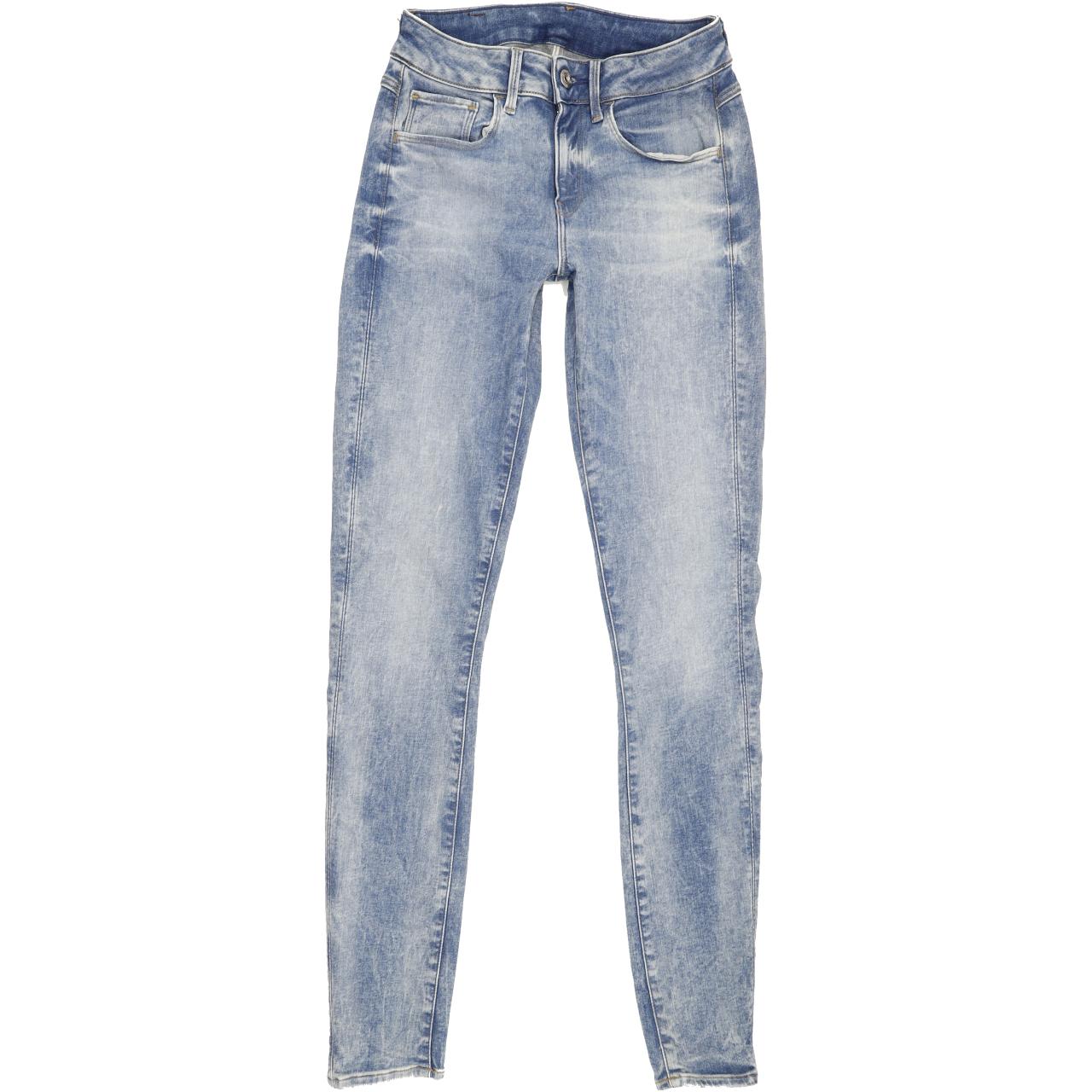 G-Star 3301 Deconst Women Blue Skinny Regular Stretch Jeans W26 L31