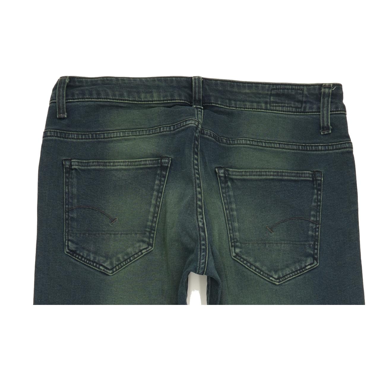 G-Star Dexter Men Green Straight Slim Stretch Jeans W33 L33