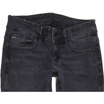 G-Star Lynn Mid Women Black Skinny Slim Stretch Jeans W30 L25