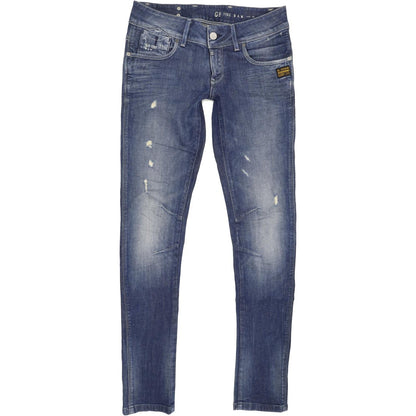 G-Star Fender Women Blue Skinny Slim Stretch Jeans W28 L32