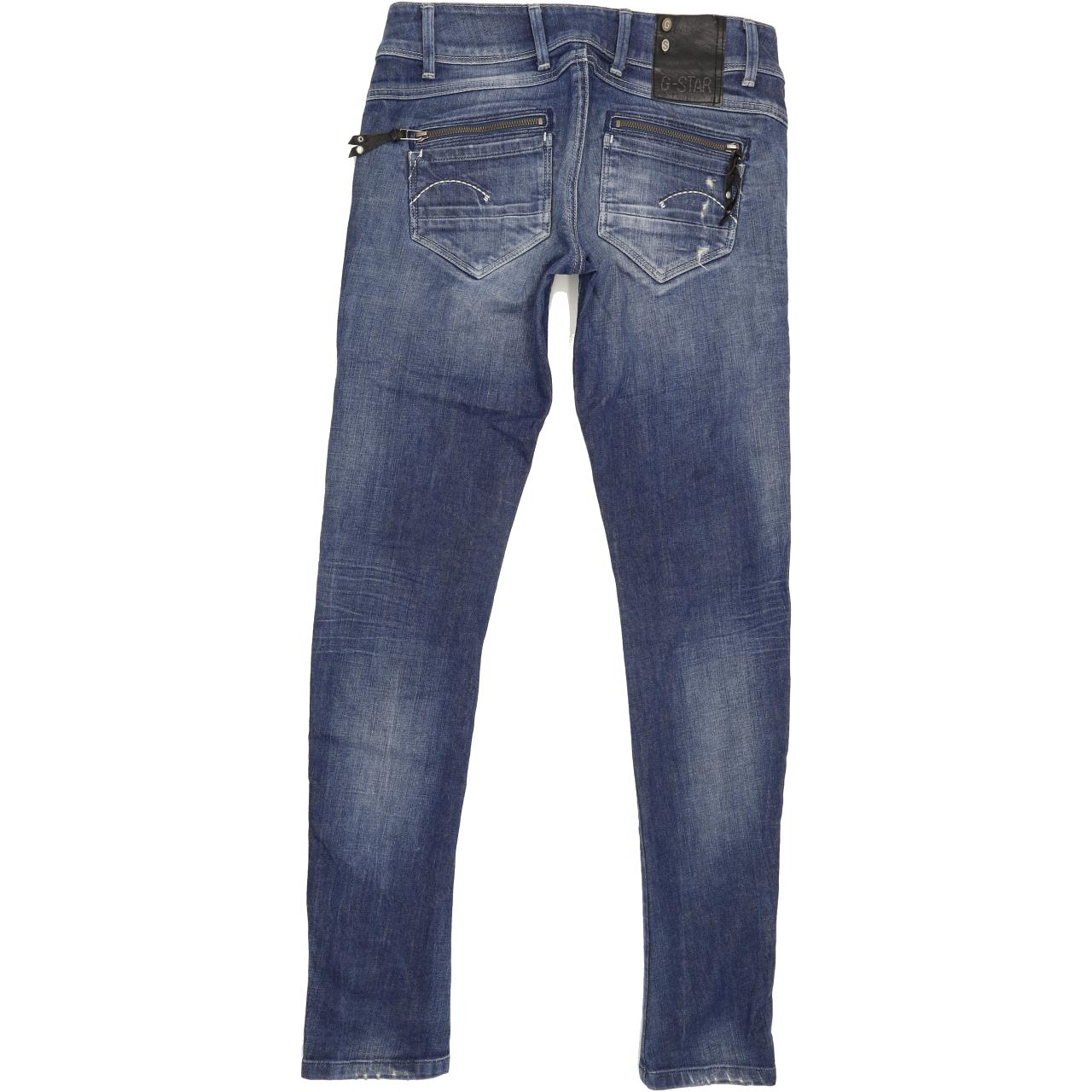 G-Star Fender Women Blue Skinny Slim Stretch Jeans W28 L32