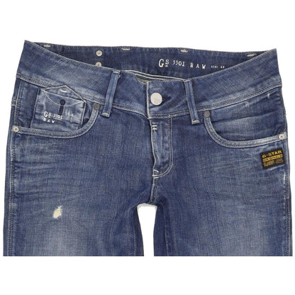G-Star Fender Women Blue Skinny Slim Stretch Jeans W28 L32
