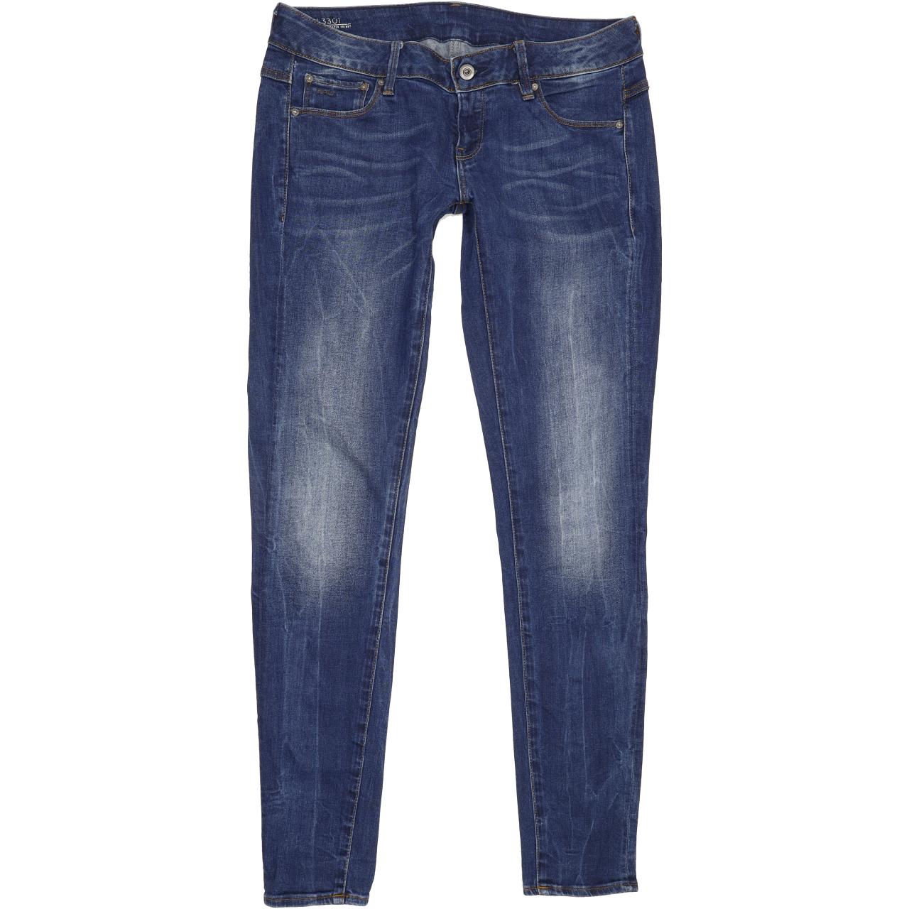 G-Star 3301-A Women Blue Skinny Slim Stretch Jeans W29 L32