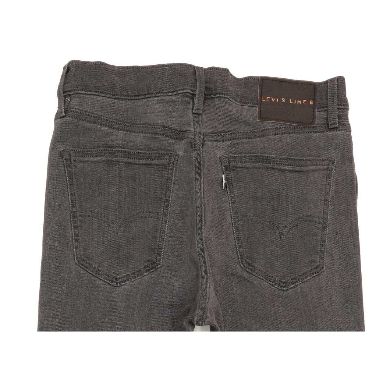 Levi's Line 8 Men Grey Skinny Regular Stretch Jeans W28 L29