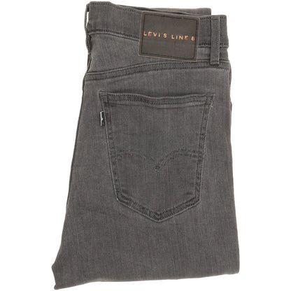 Levi's Line 8 Men Grey Skinny Regular Stretch Jeans W28 L29