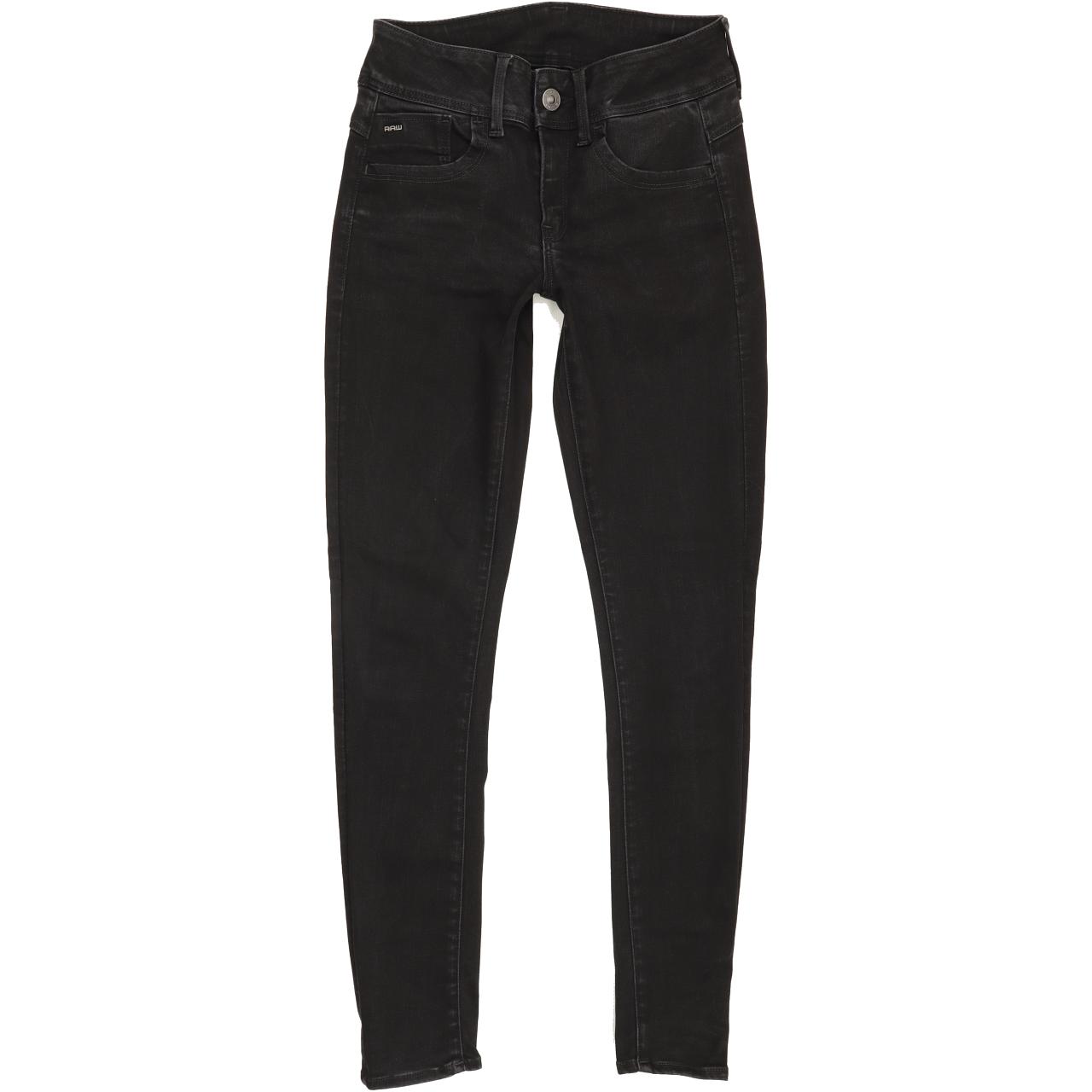 G-Star Lynn d-mid Women Black Skinny Slim Stretch Jeans W27 L28