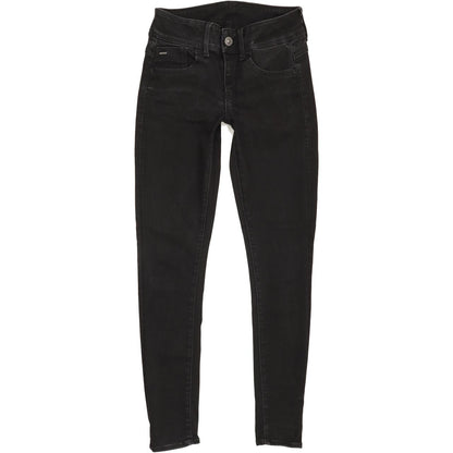 G-Star Lynn d-mid Women Black Skinny Slim Stretch Jeans W27 L28