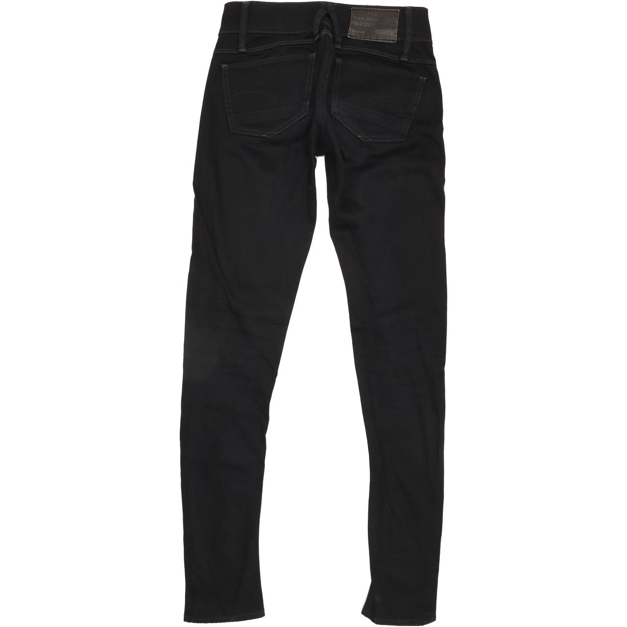 G-Star Lynn Women Black Skinny Slim Stretch Jeans W24 L32
