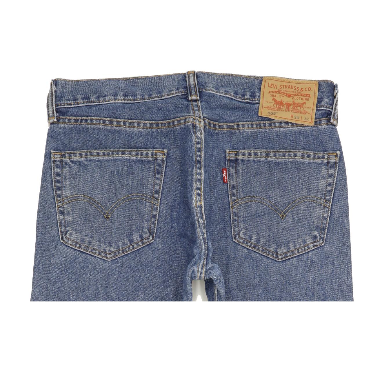 Levi's 505 Men Blue Straight Regular Jeans W29 L32