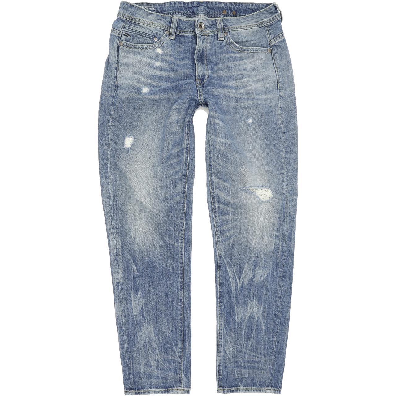 G-Star Midge Women Blue Straight Regular Boyfriend Jeans W29 L32