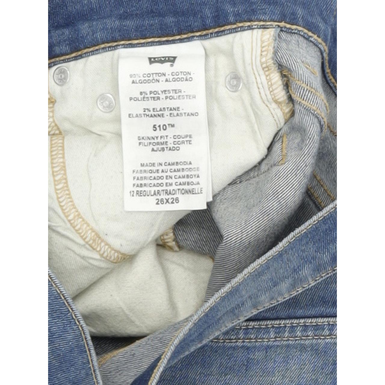 Levi's 510 Men Blue Skinny Slim Stretch Jeans W26 L28
