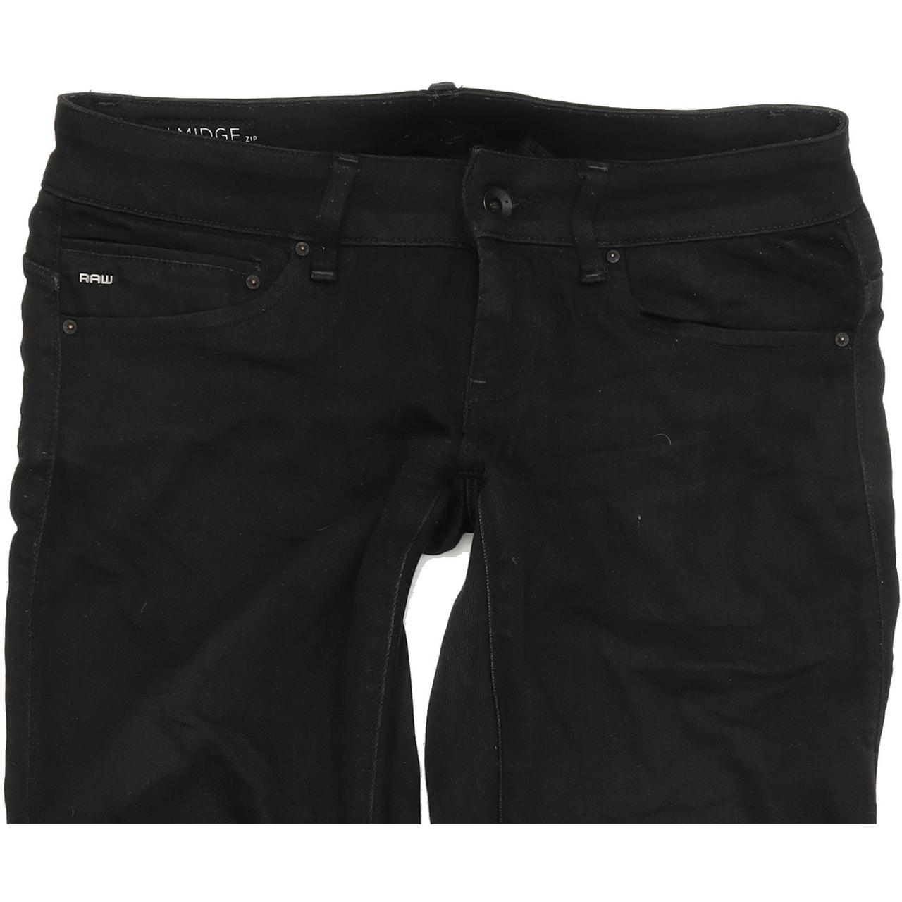 G-Star Midge Zip Women Black Skinny Slim Stretch Jeans W27 L30