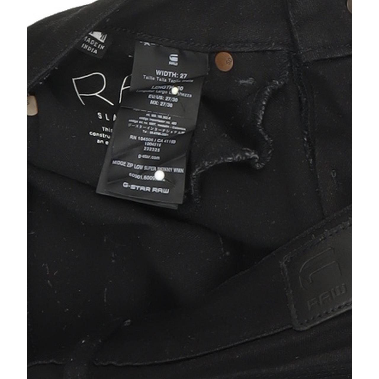 G-Star Midge Zip Women Black Skinny Slim Stretch Jeans W27 L30