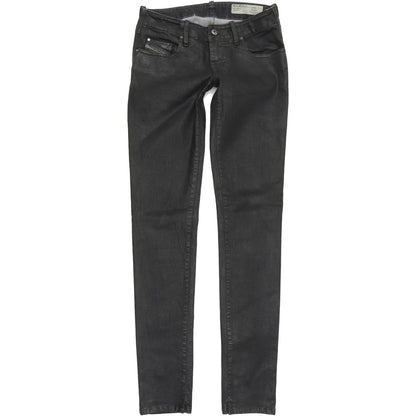 Diesel Grupe 0807V Women Black Skinny Slim Stretch Jeans W25 L32