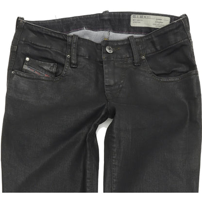 Diesel Grupe 0807V Women Black Skinny Slim Stretch Jeans W25 L32