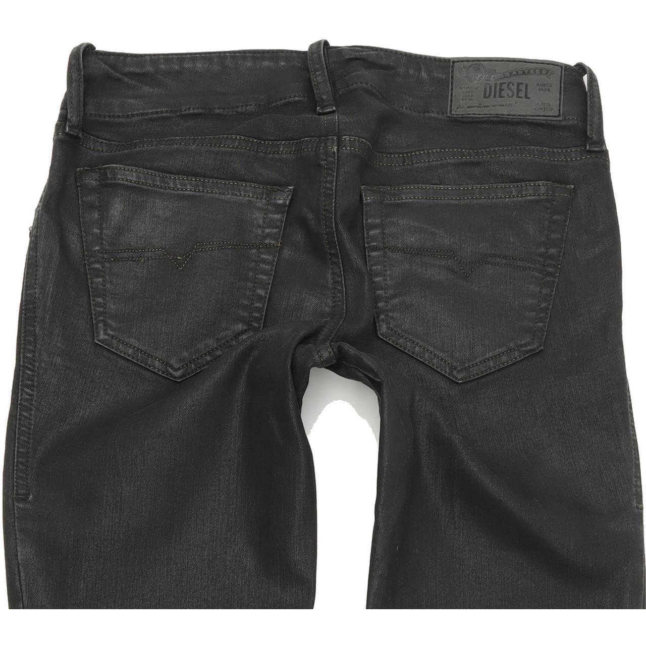 Diesel Grupe 0807V Women Black Skinny Slim Stretch Jeans W25 L32