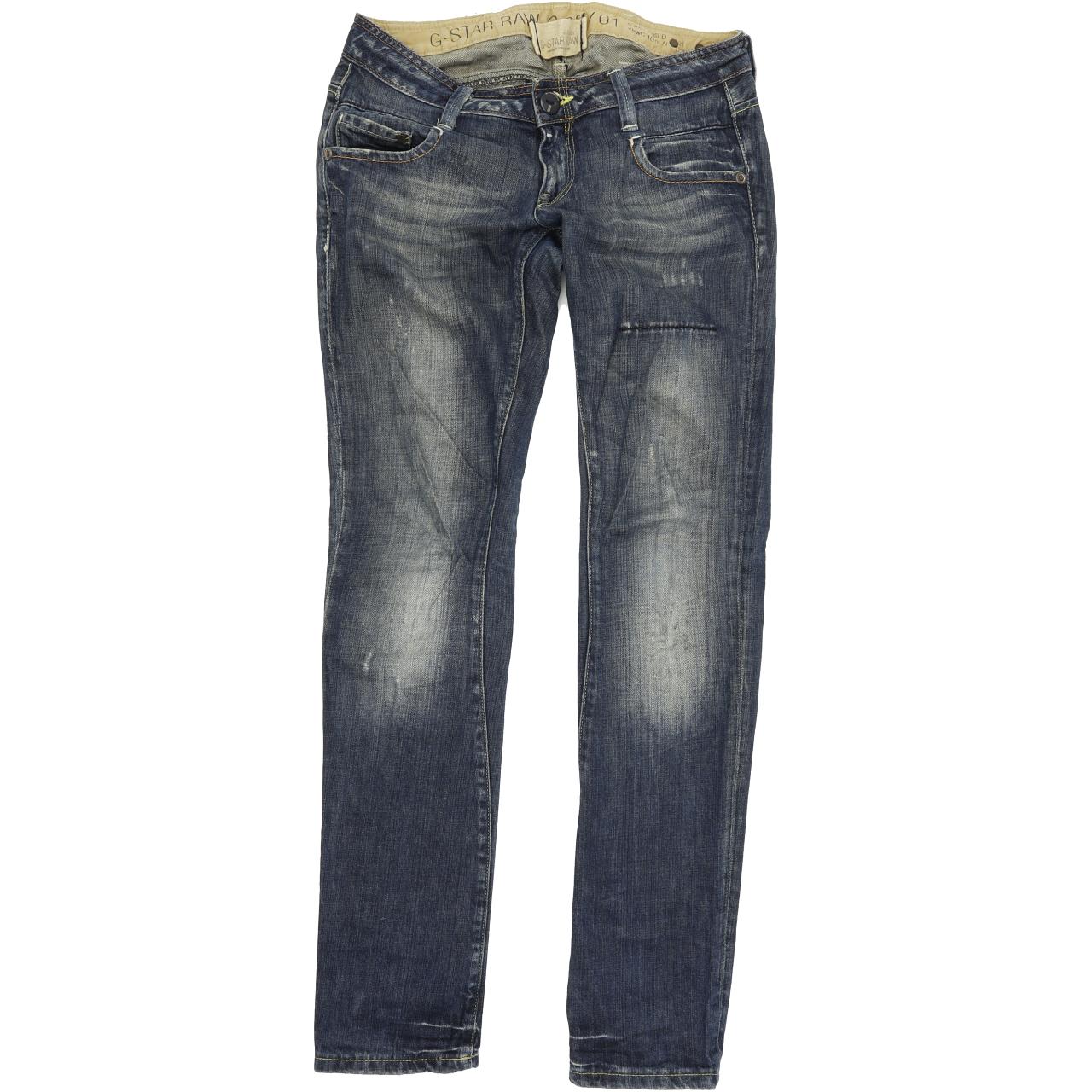G-Star Radar Narrow Women Blue Straight Slim Jeans W29 L34
