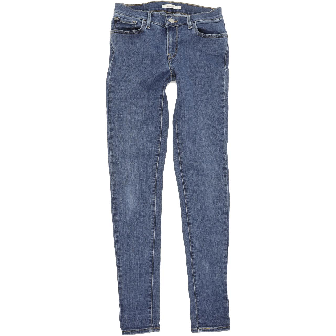 Levi's 710 Super Women Blue Skinny Slim Stretch Jeans W28 L32